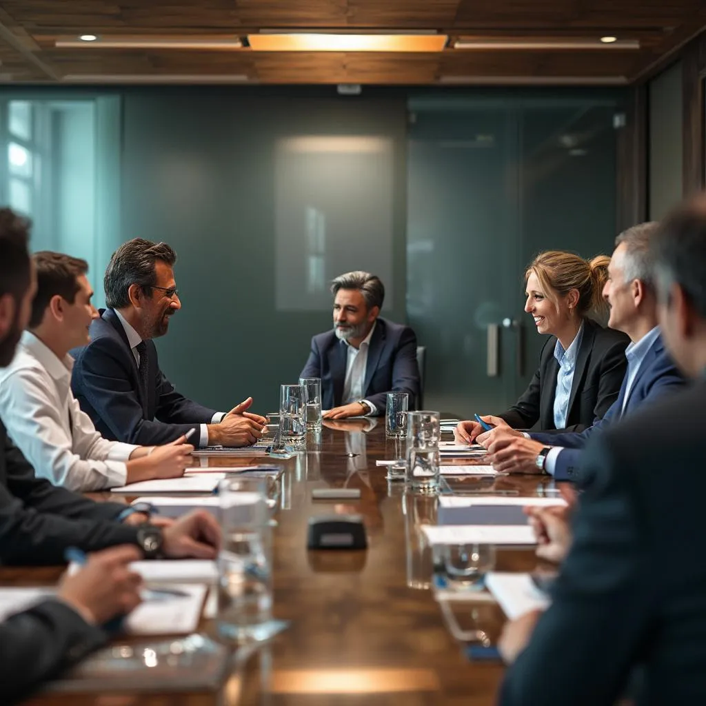 Reunión con inversores internacionales